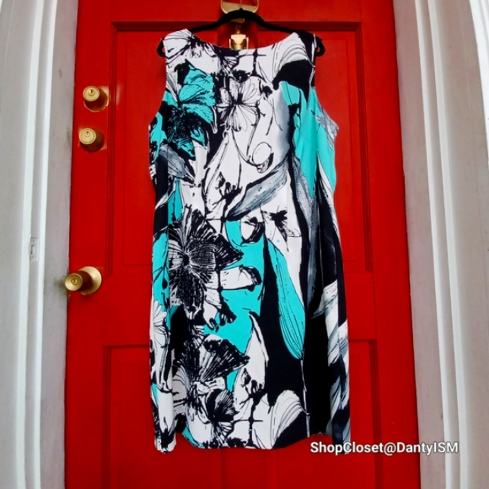 Connected Apparel Floral Print Sleeveless Dress - Picture 3 of 12